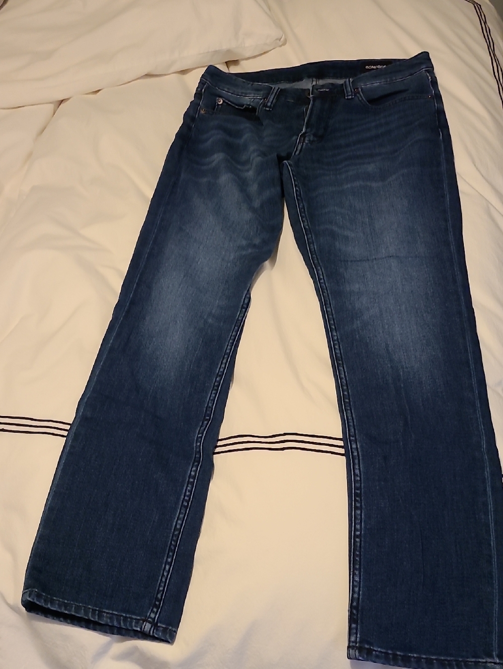 Bonobos Dark Blue Slim Fit Stretch Light Weight Straight Leg Jeans